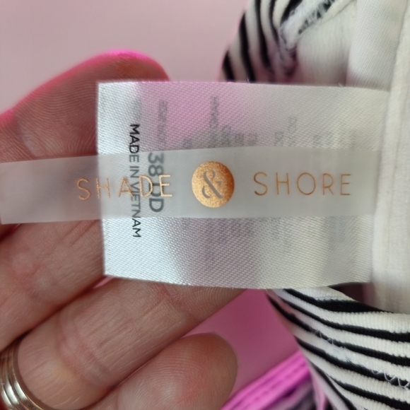 Shade & Shore Lighty Lined Ribbed Knot Front Bikini Top Sz 38DD - Picture 6 of 6